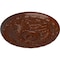 Ekena Millwork Amelia Ceiling Medallion (Fits Canopies up to 4 1/8"), 15 3/4"OD x 5/8"P, Burnished Mahogany Crackle CM16AMBMC - alternate 4
